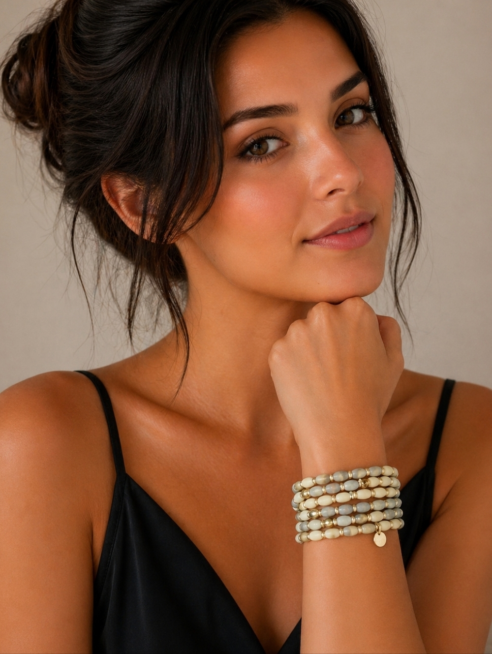 Plunder Design Sage Beaded Multi Strand  Bracelet Set - NIP